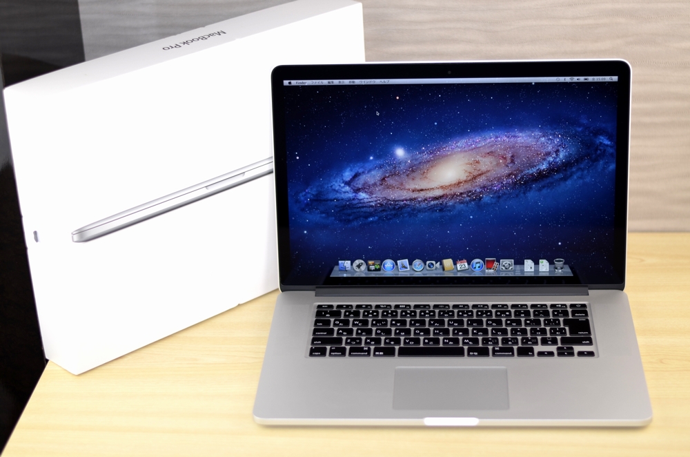 MacBook Pro買取ました！Retina Mid 2012 MC976J/A Core i7,実際の買取金額が高いのはオンラインMac買取ストア！